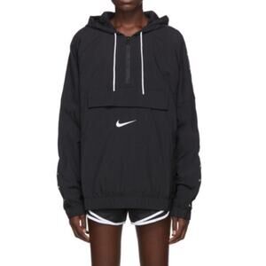 Nike Black Swoosh Tape Anorak Jacket Size S